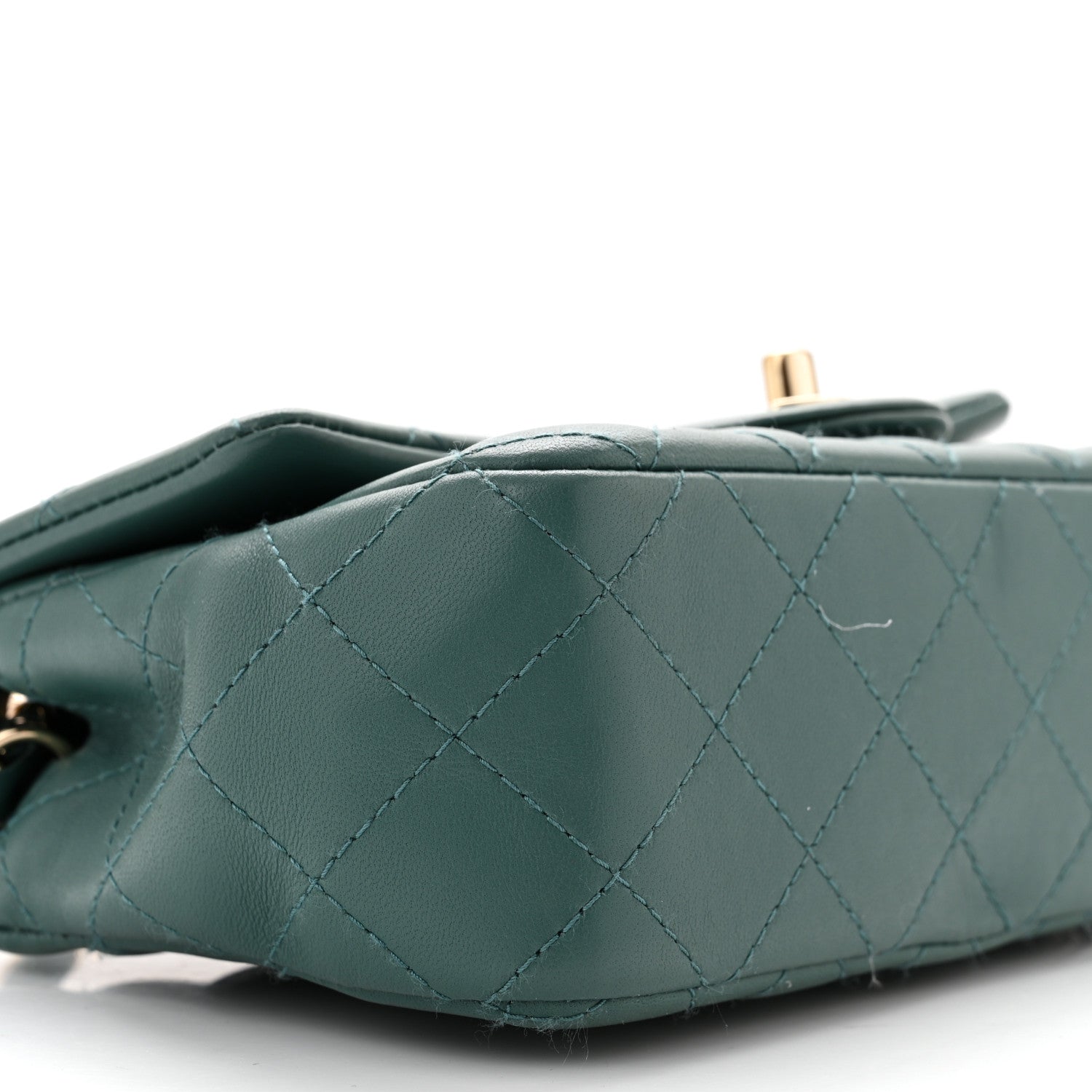Chanel Lambskin Quilted Mini Rectangular Flap Green 9 of 10