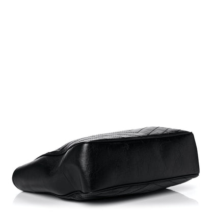 Saint Laurent Crinkled Calfskin Matelasse Monogram Large Niki Shopping Tote Bag Black 4 of 12