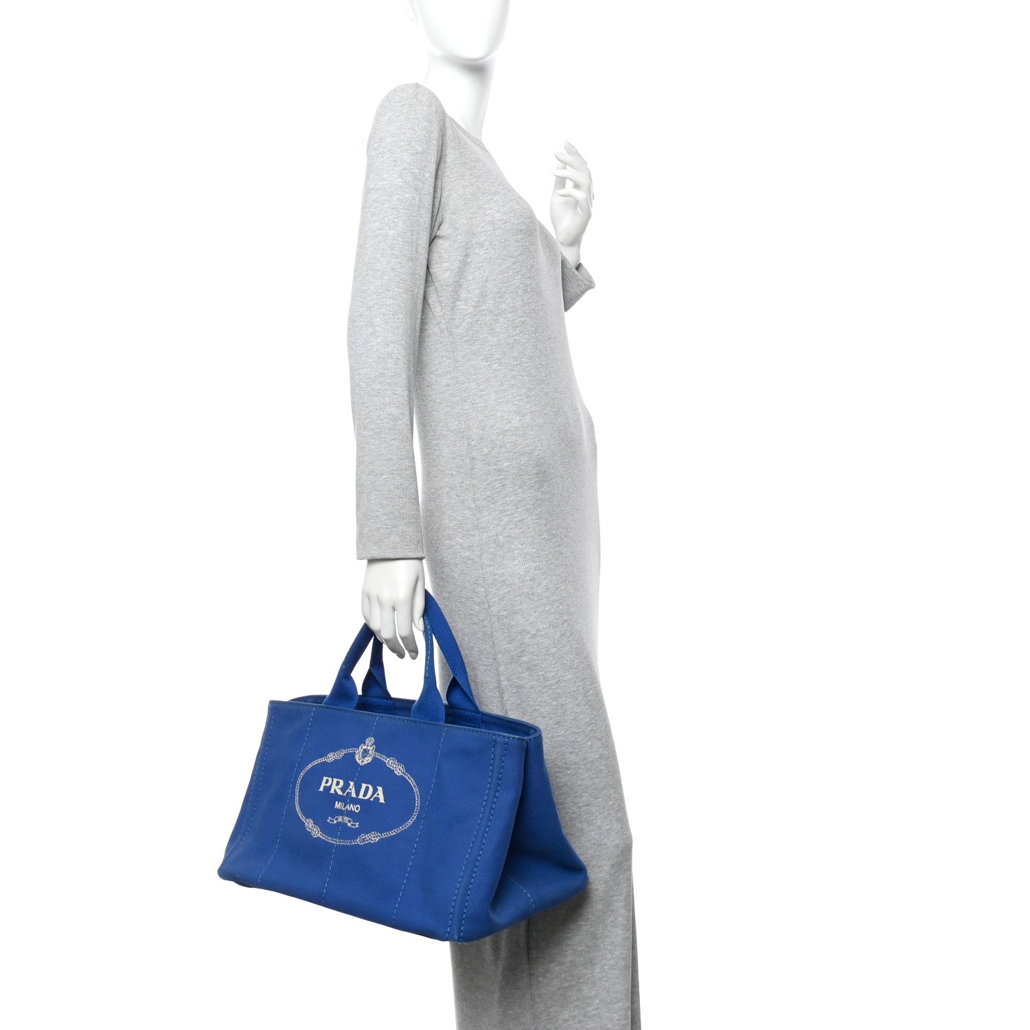 Prada Canapa Logo Tote Cobalto 2 of 11