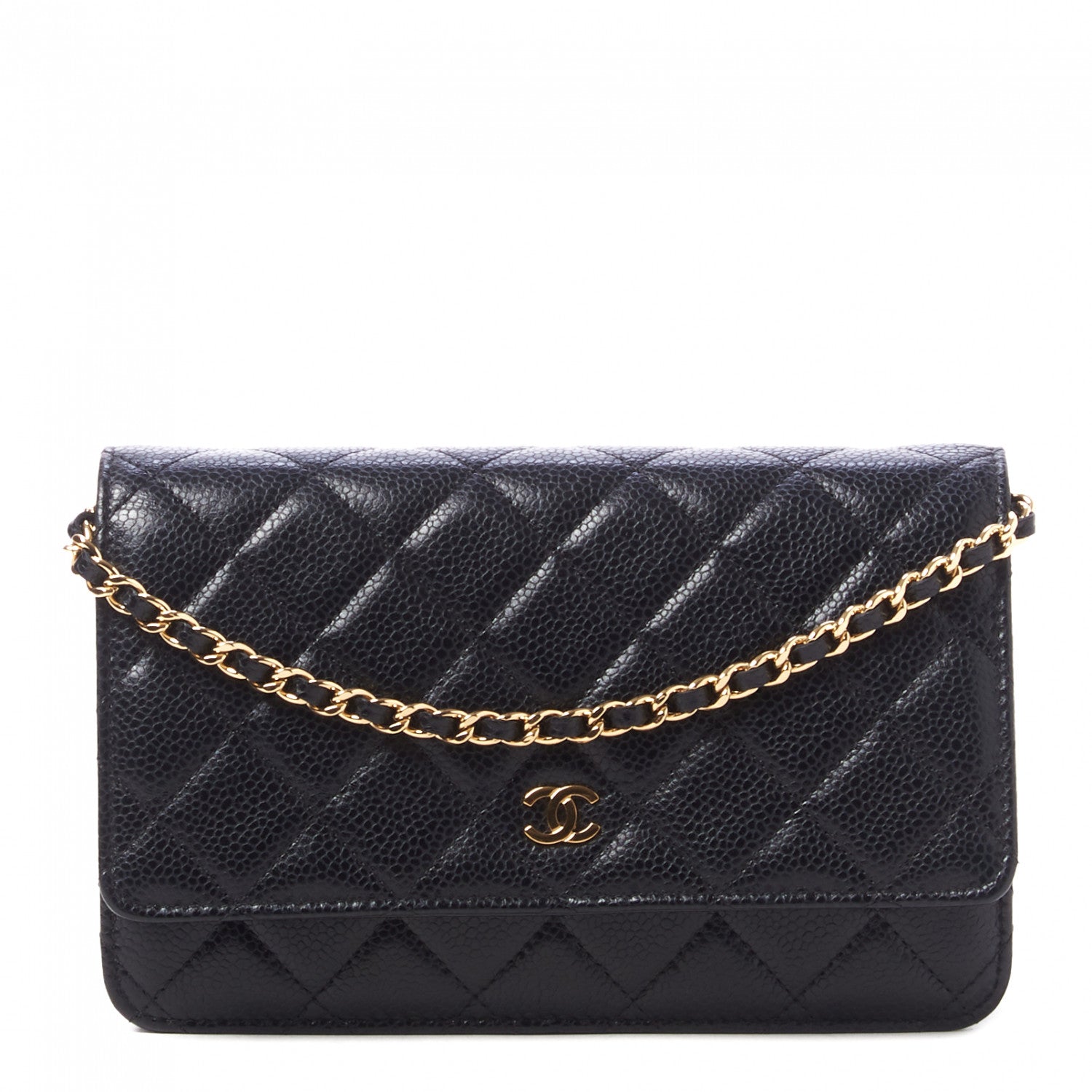 Chanel Caviar Quilted Wallet On Chain WOC Black 1 of 10