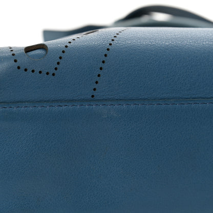 Balenciaga Veau Soyeux Perforated Blackout Hardware Mini City Bleu Canard 10 of 11