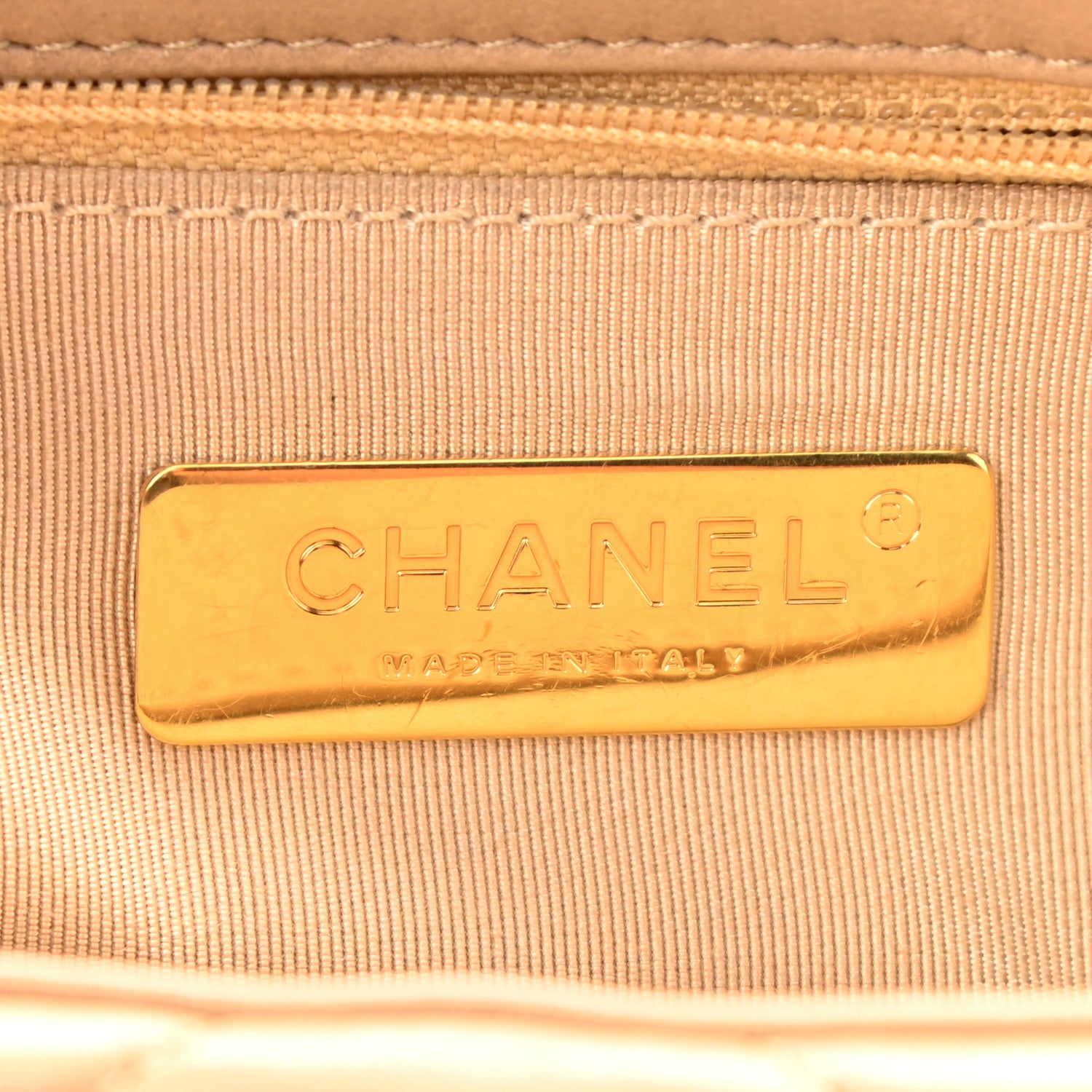 Chanel Lambskin Quilted Medium Chanel 19 Flap Dark Beige 6 of 14