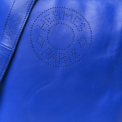 Hermes Lambskin Clou De Selle Pouch Bleu Electrique 8 of 11