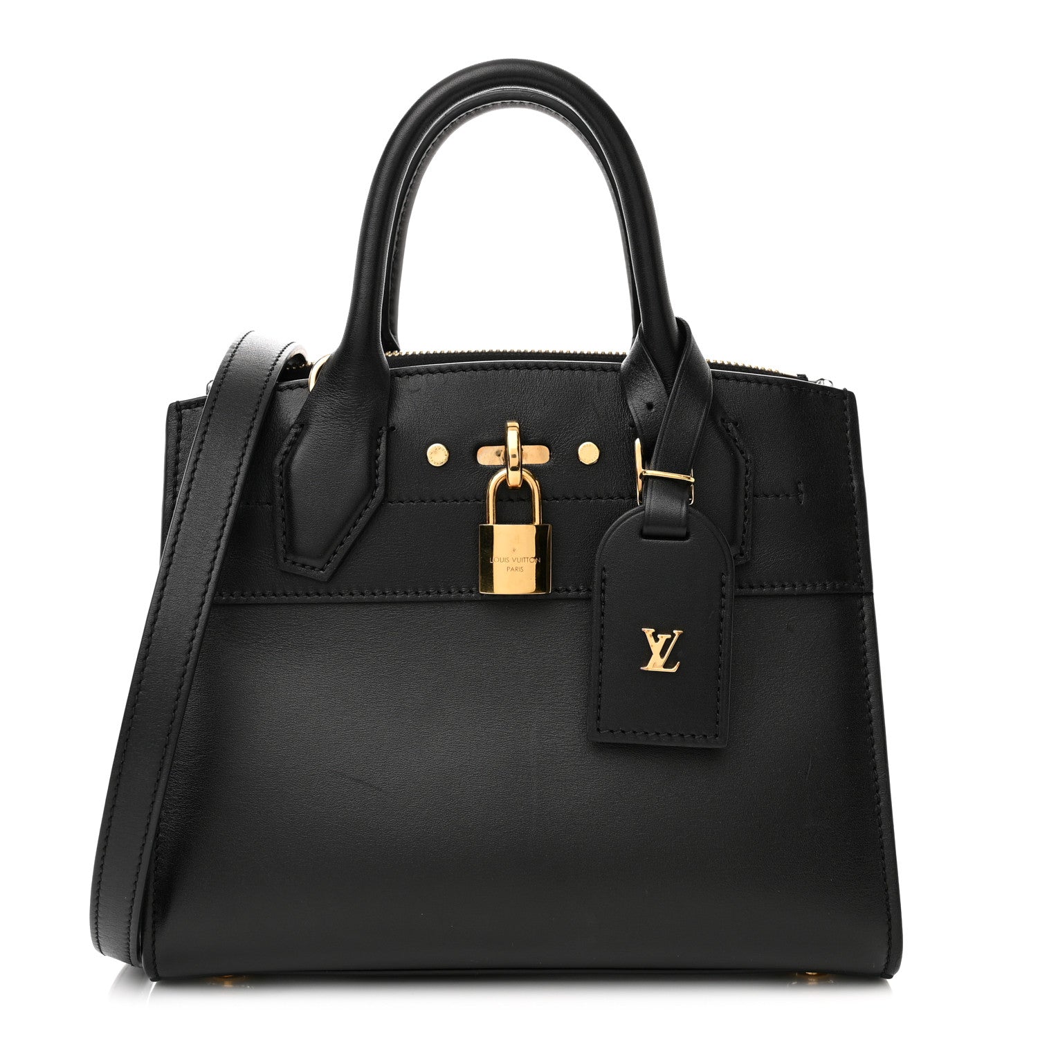 Louis Vuitton Calfskin City Steamer Mini Black 1 of 14