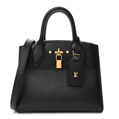 Louis Vuitton Calfskin City Steamer Mini Black 1 of 14