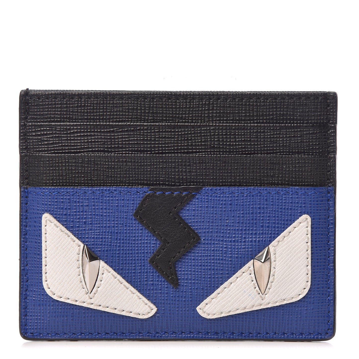 Vitello Elite Flamingo Lightning Monster Eyes Card Holder Blue Neon White