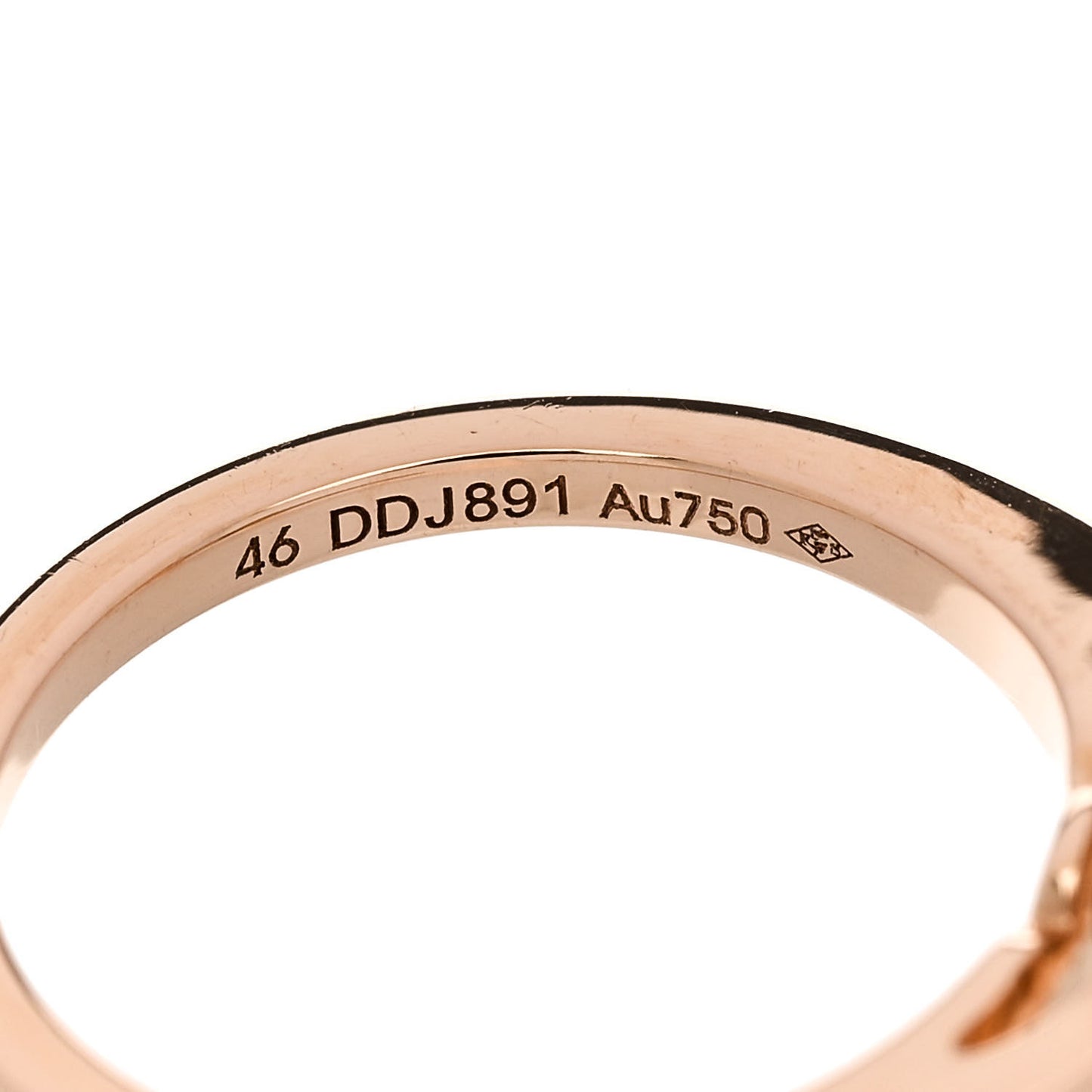 18K Pink Gold Diamond .23ct Ballerine Solitaire Engagement Ring 46 3.75