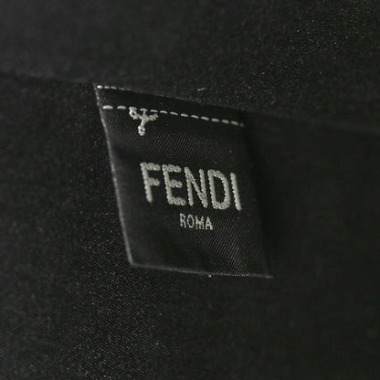 Fendi Glazed Fabric Vitello Century FF 1974 Stamp Patch Medium Peekaboo Defender Cover Mogano Panna Black 6 of 9
