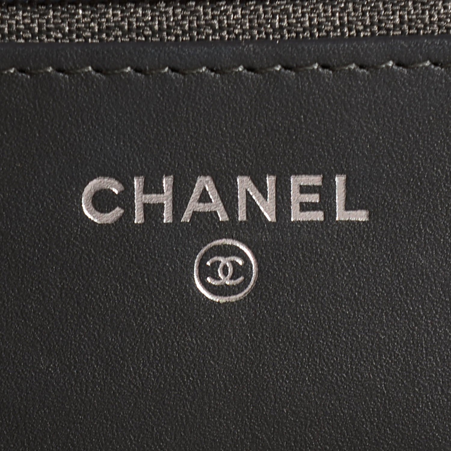 Chanel Patent Quilted Wallet On Chain WOC Dark Grey 6 of 9