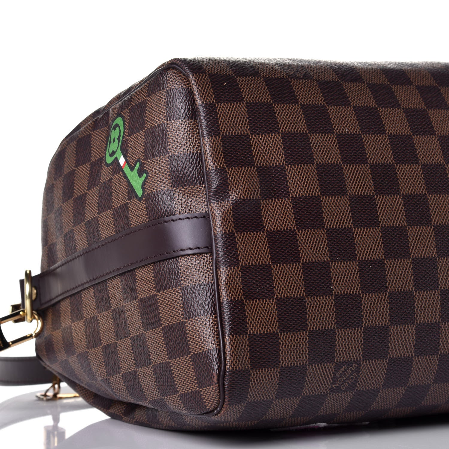 Louis Vuitton Damier Ebene Patches Speedy Bandouliere 30 9 of 12
