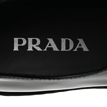 Prada Spazzolato Metal Triangle Logo 50mm Loafers 36.5 Black 7 of 8