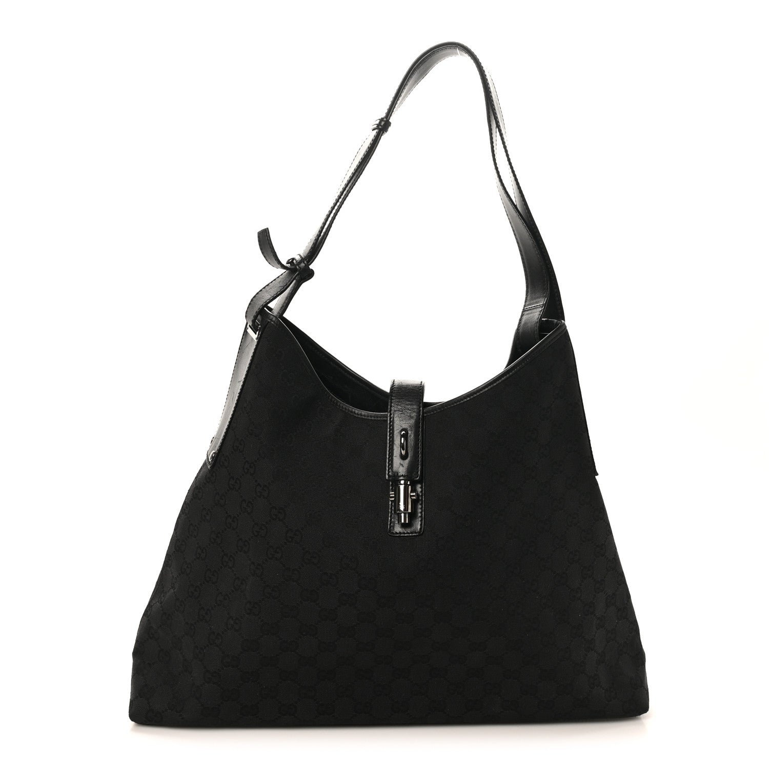 Gucci Monogram Large Jackie O Hobo Black 1 of 10