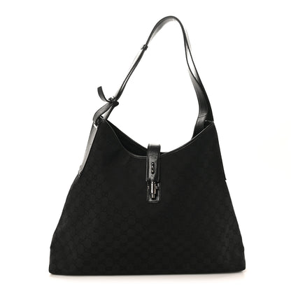 Gucci Monogram Large Jackie O Hobo Black 1 of 10