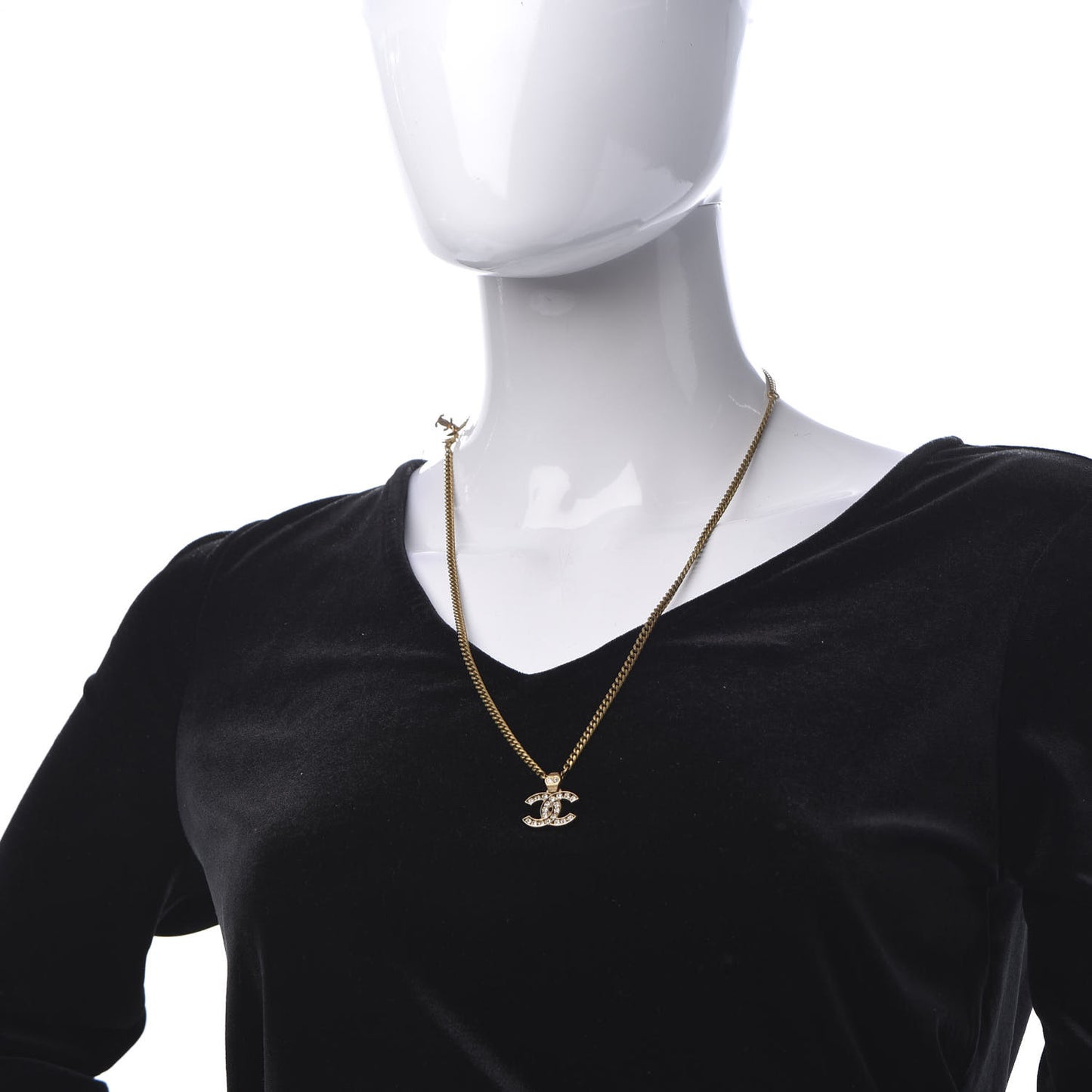 Crystal CC Necklace Gold