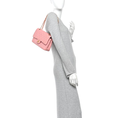 Chanel Caviar Quilted Medium Double Flap Pink 2 of 12