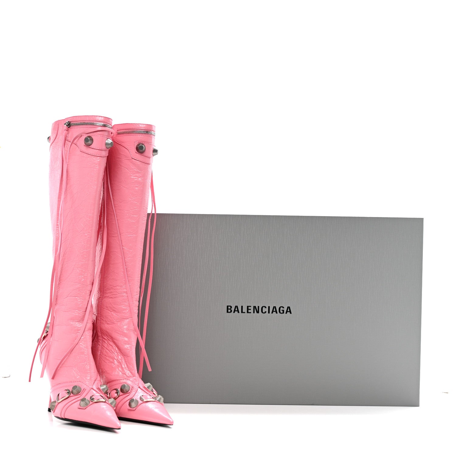 Balenciaga Agneau Arena Cagole 90mm Boots 39 Sweet Pink 1700238