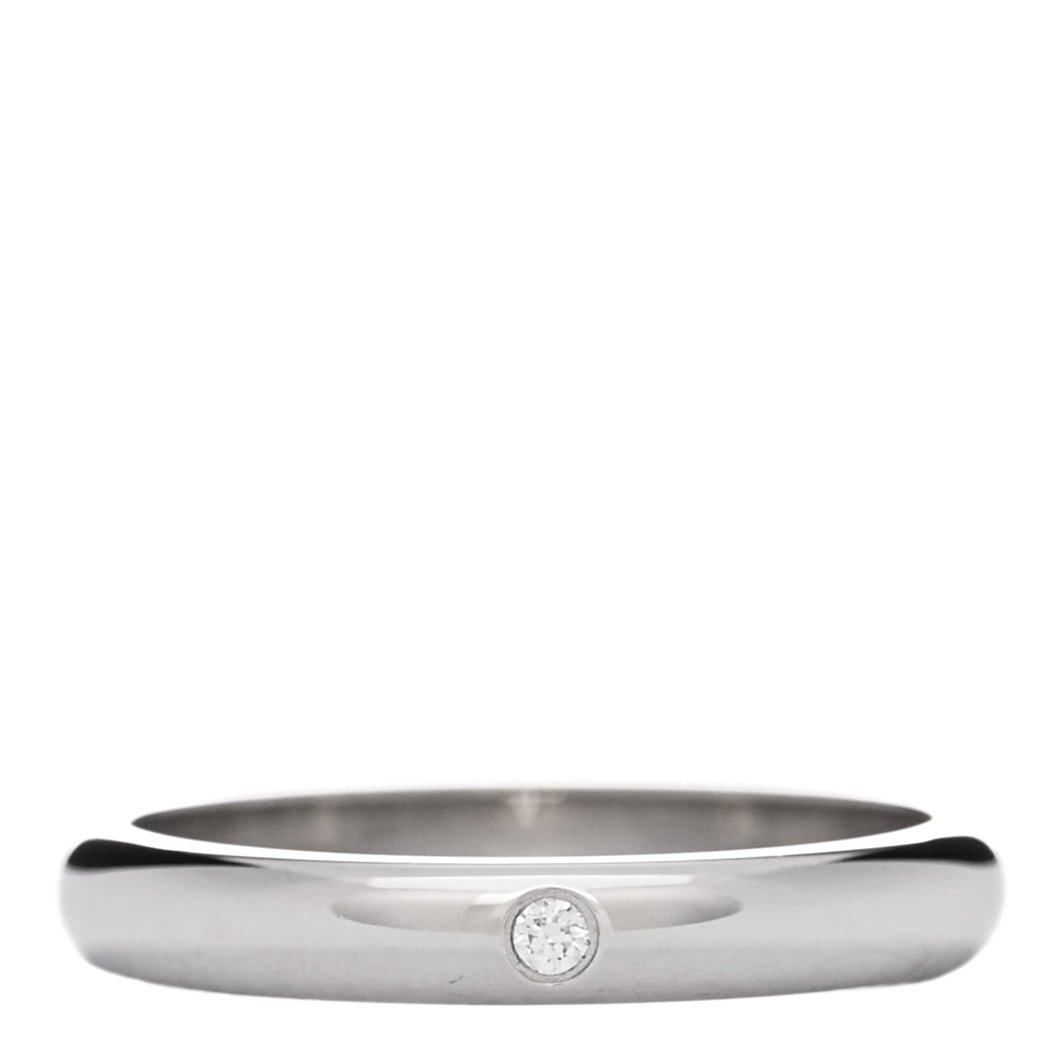 Cartier Platinum Diamond 2.6mm 1895 Wedding Band Ring 45 3.25 1 of 5