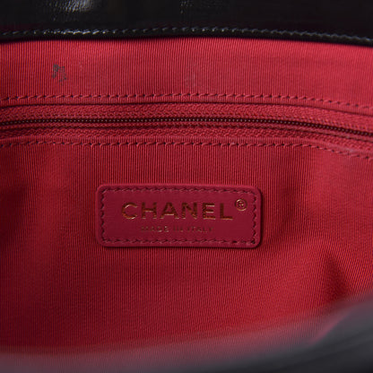 Chanel Shiny Aged Calfskin Quilted Small Shopping Bag Black 8 of 11