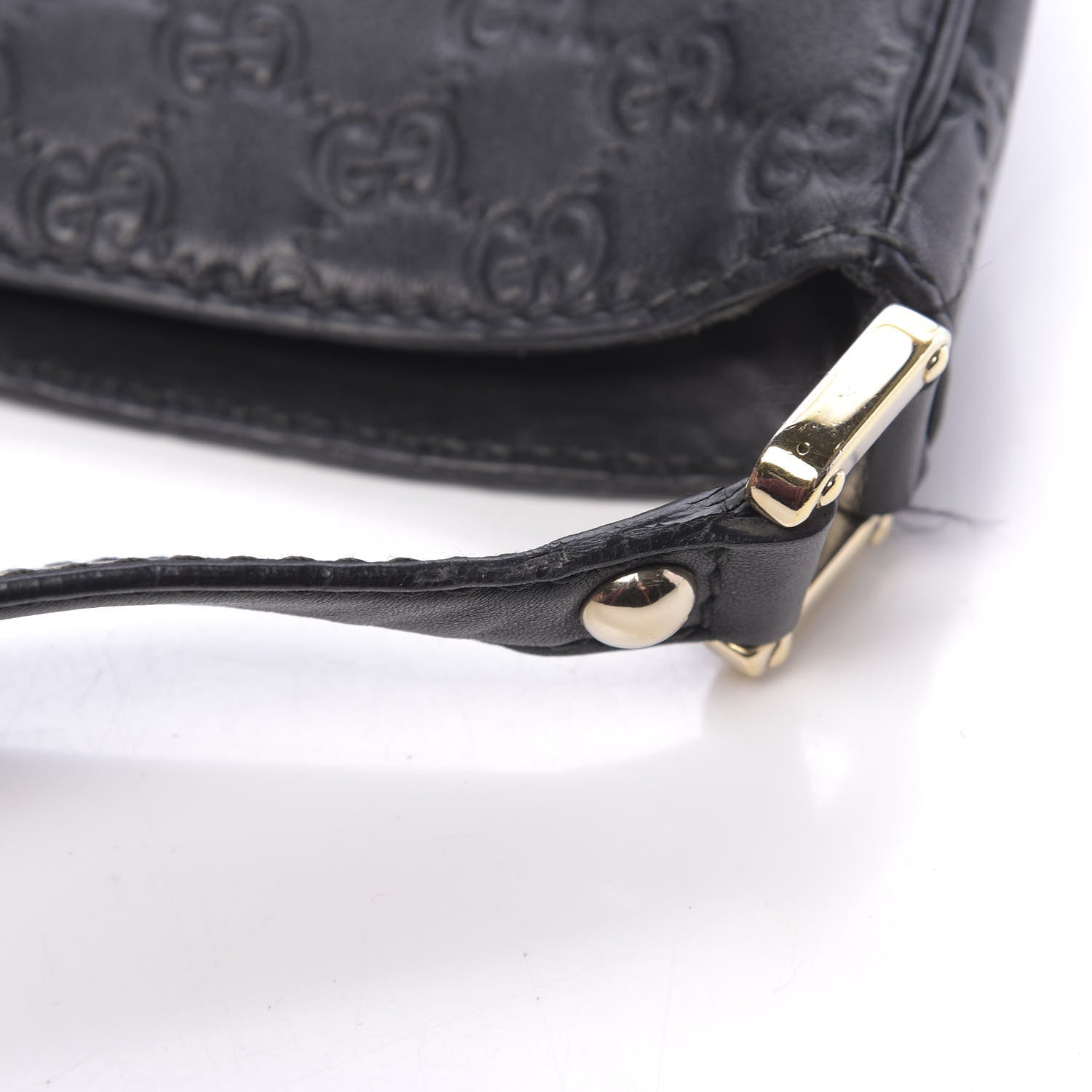 Gucci Guccissima Large New Ladies Web Hobo Black 8 of 15