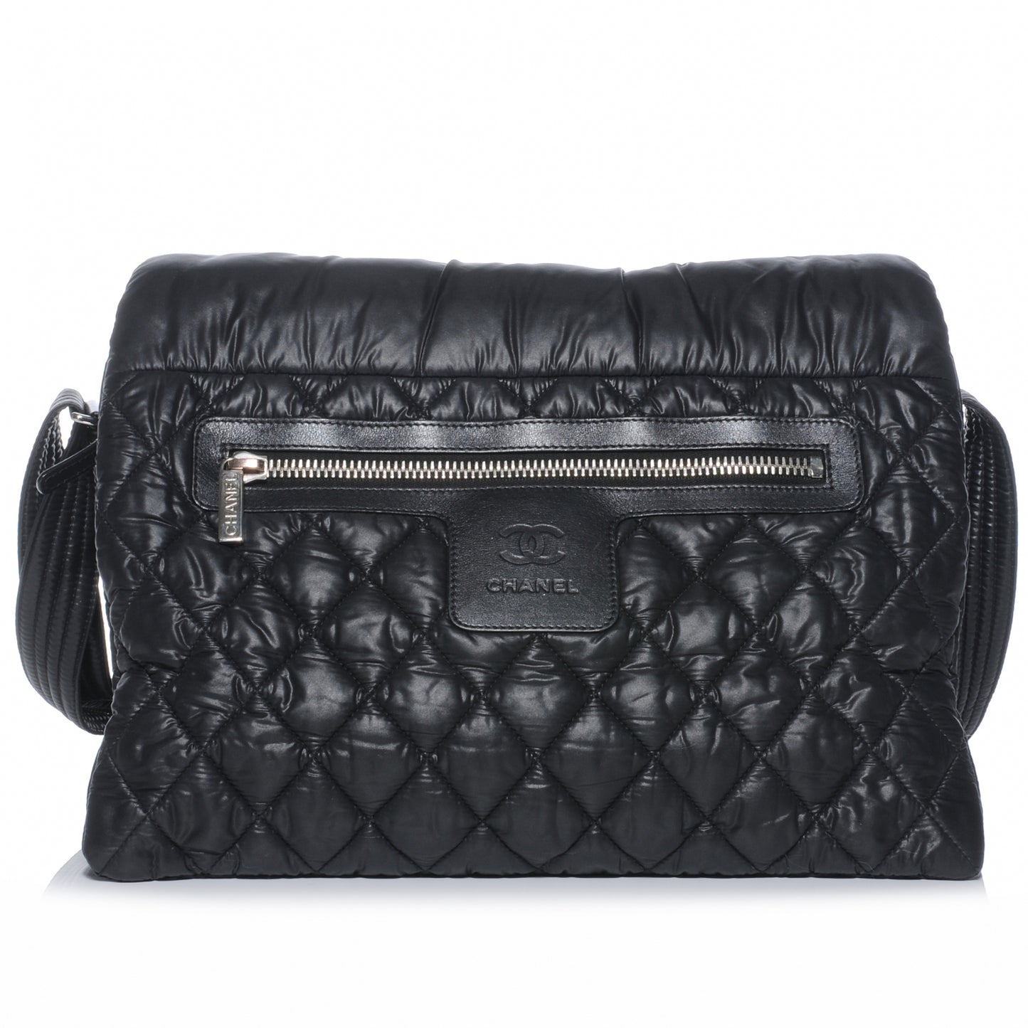 Nylon Coco Cocoon Messenger Bag Black