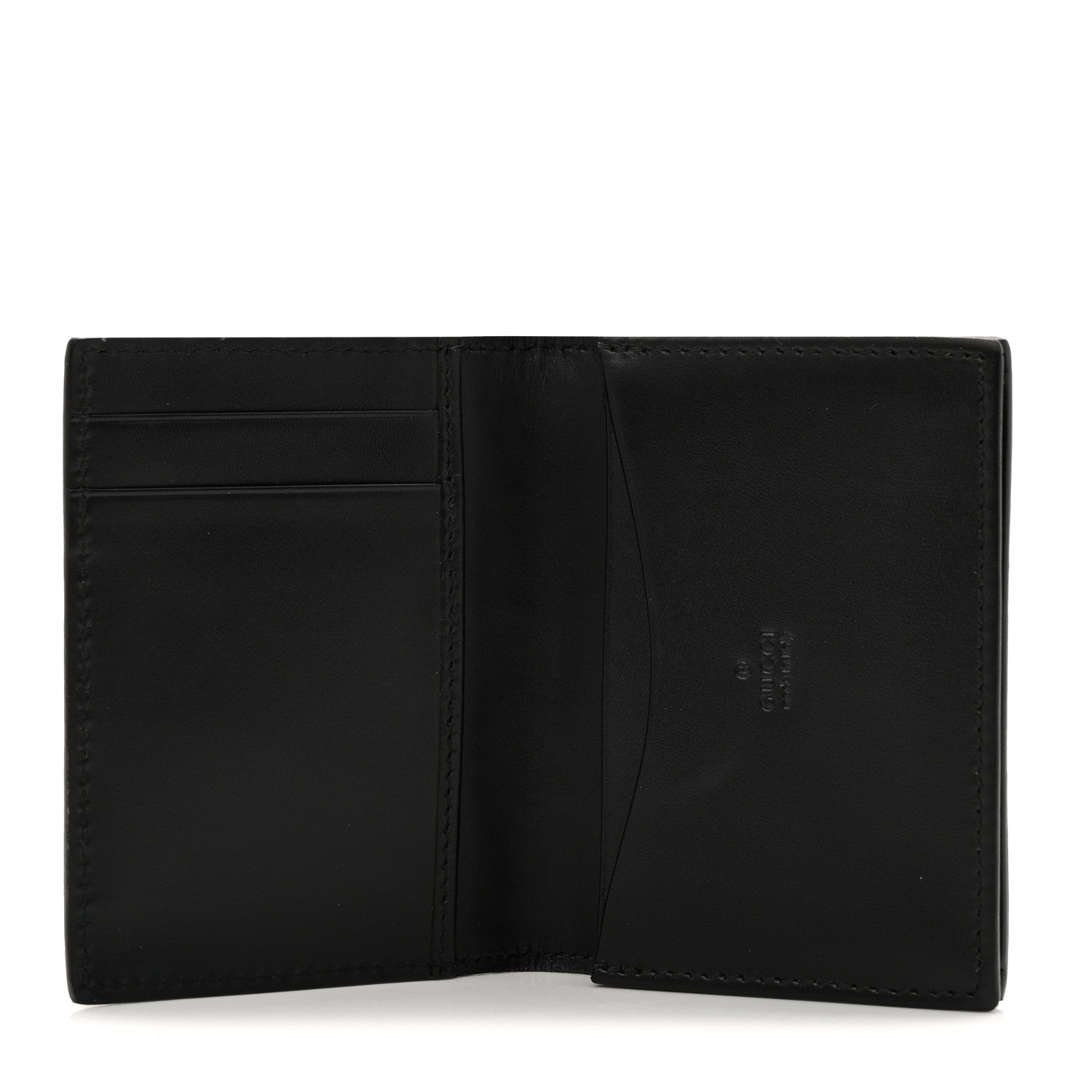 Gucci Guccissima Card Case Wallet Black 5 of 7