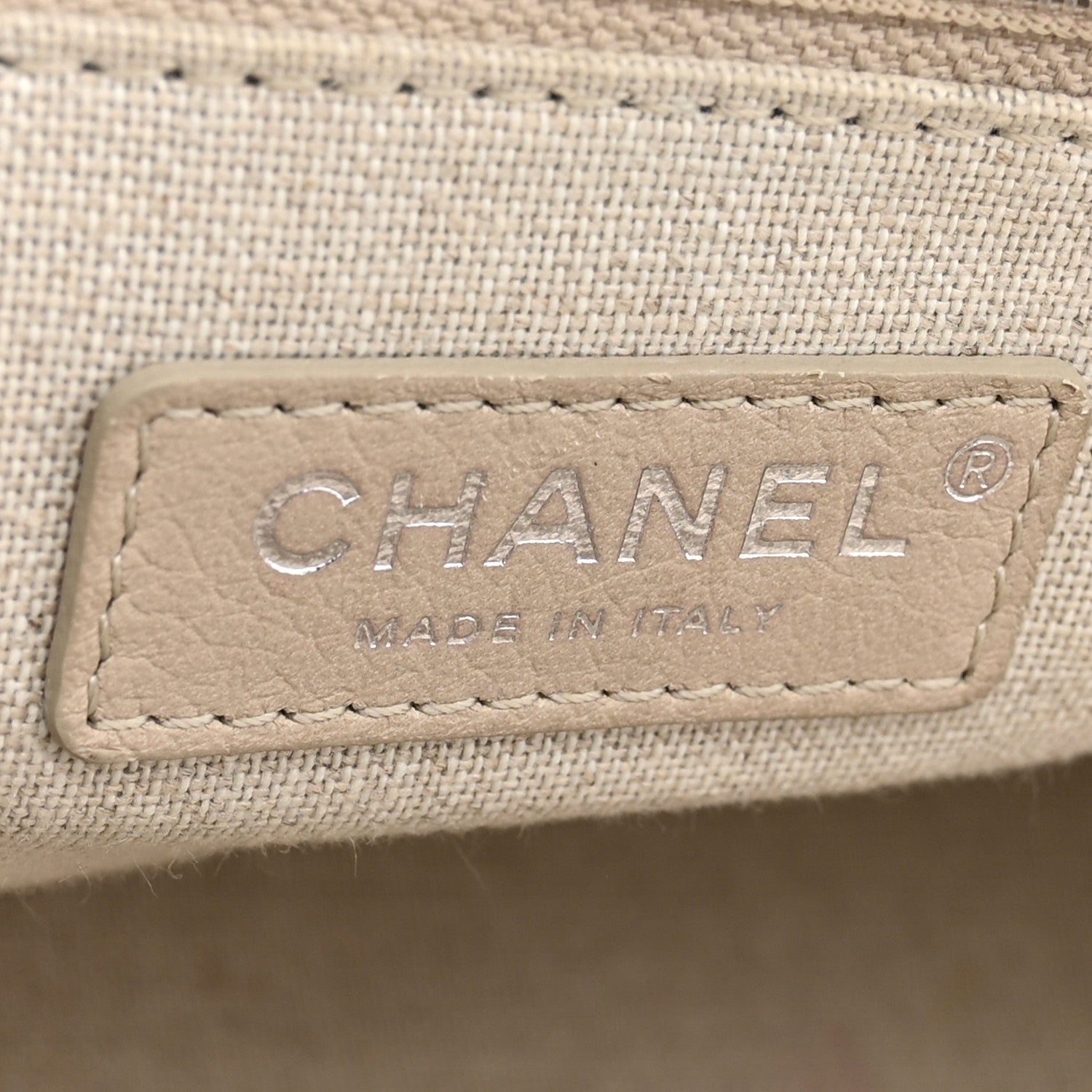 Chanel Mixed Fibers Deauville Bowling Bag Black 6 of 11