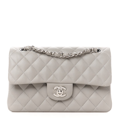 Chanel Lambskin Quilted Small Double Flap Grey 1 of 11
