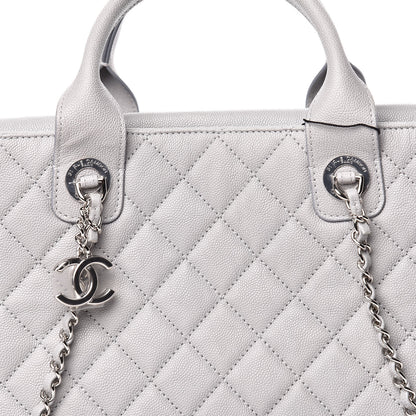 Chanel Caviar Quilted Large Urban Companion Top Handle Shopping Tote Grey 12 of 13