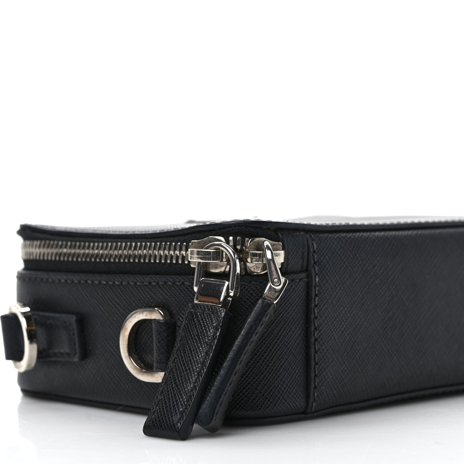 Prada Saffiano Travel Small Brique Top Handle Crossbody Bag Black 7 of 8