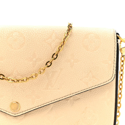 Louis Vuitton Empreinte Pochette Felicie Chain Wallet Cream 7 of 15