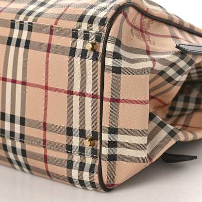 Burberry Haymarket Check Small Canterbury Tote Chocolate 9 of 12