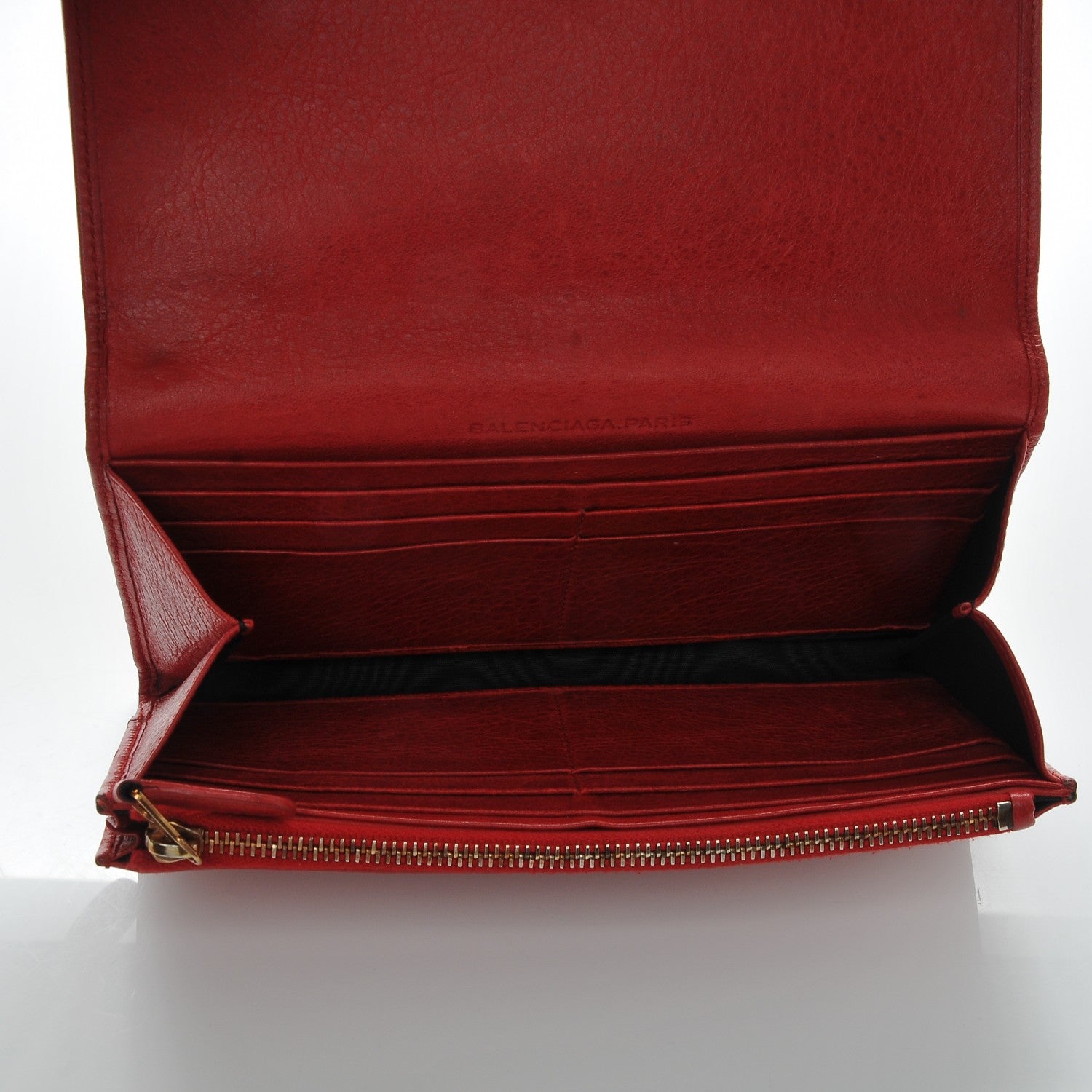 Balenciaga Agneau Giant 12 Gold Hardware Money Wallet Rouge Coquelicot 5 of 6