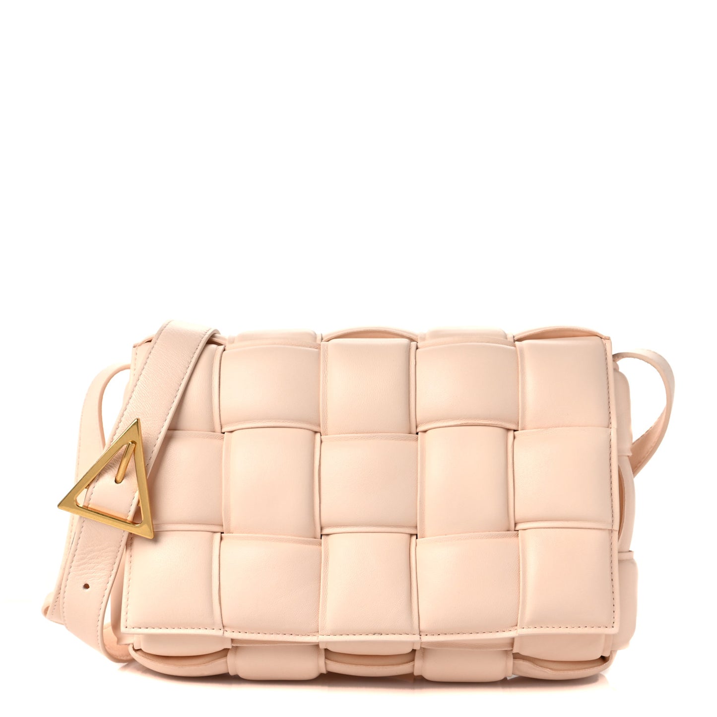 Nappa Maxi Intreccio Padded Cassette Crossbody Bag Melon Washed