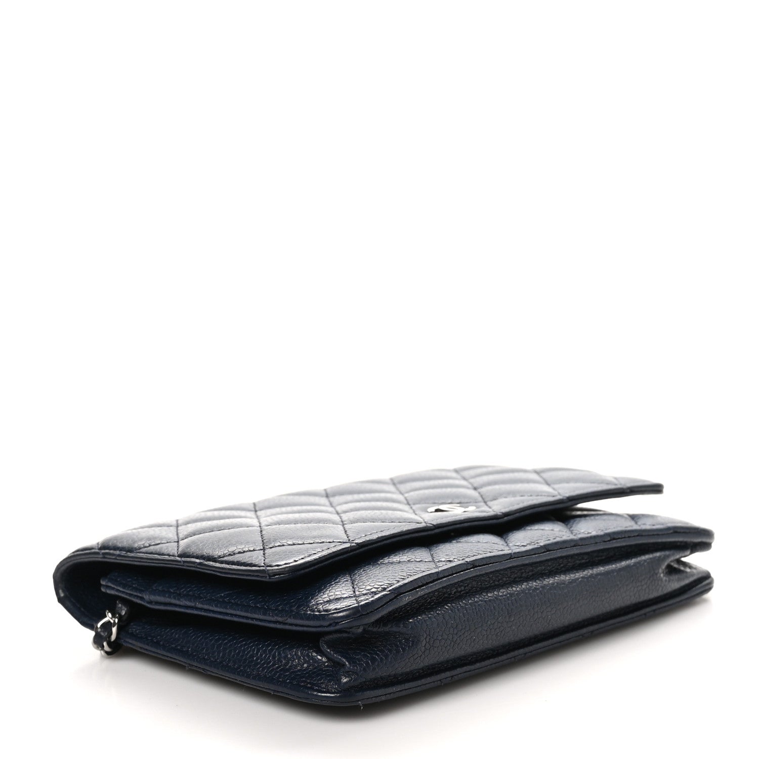 Chanel Caviar Quilted Wallet on Chain WOC Navy Blue 4 of 13