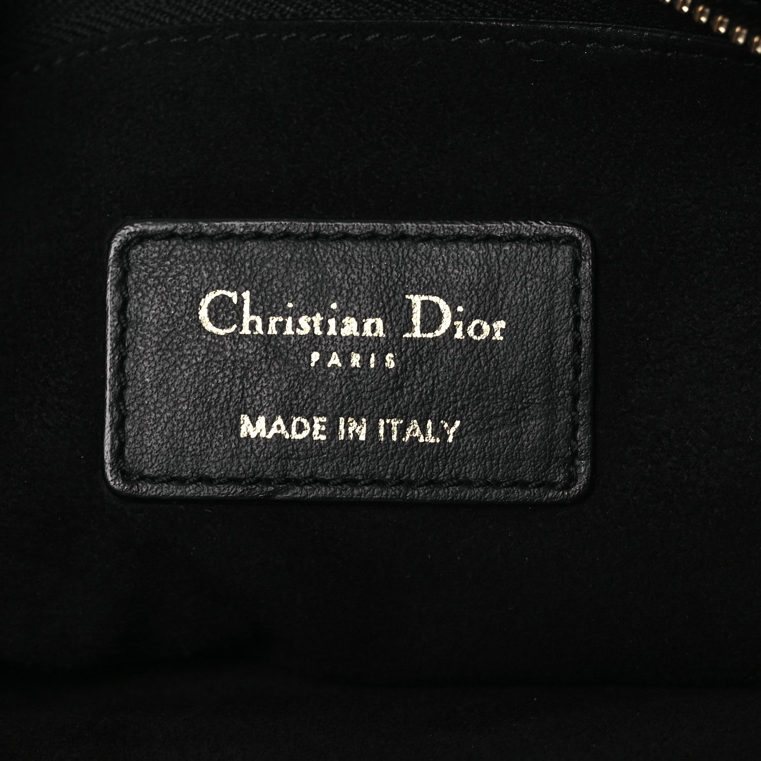 Christian Dior Calfskin Medium Diordouble Zip Pouch Black 6 of 10