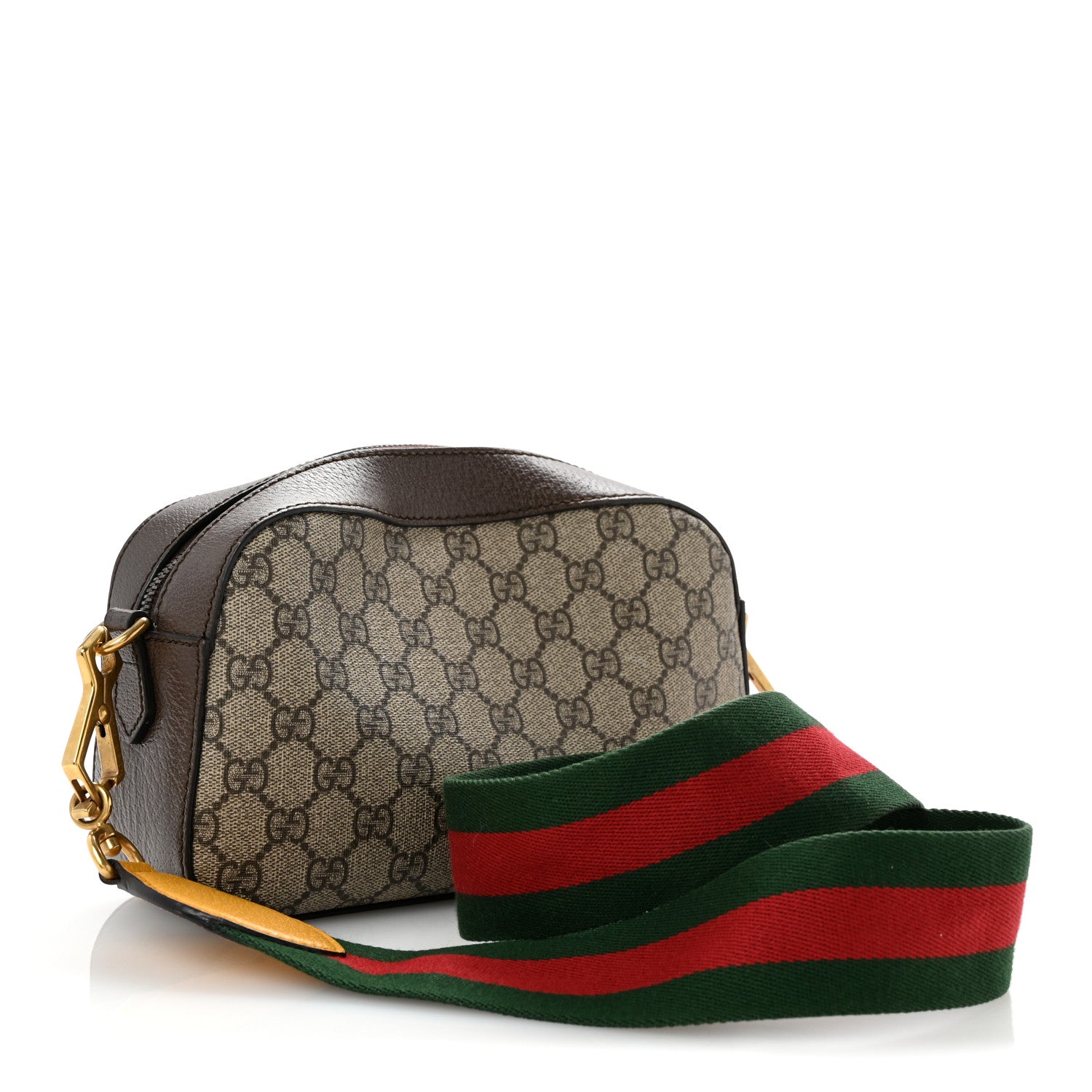 Gucci GG Supreme Monogram Web Neo Vintage Shoulder Bag Beige New Acero Crop 3 of 12