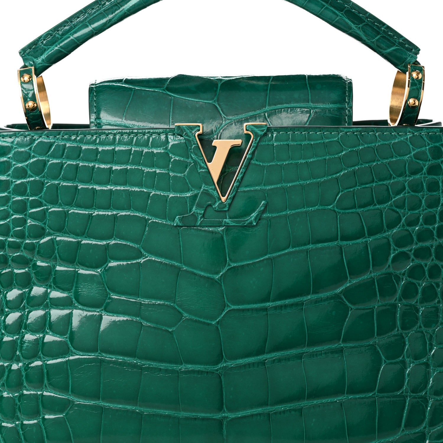 Louis Vuitton Alligator Capucines BB Emeraude 7 of 10