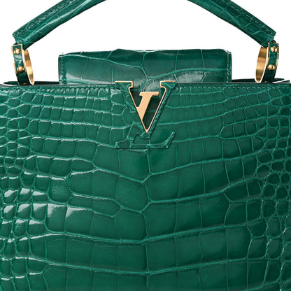 Louis Vuitton Alligator Capucines BB Emeraude 7 of 10