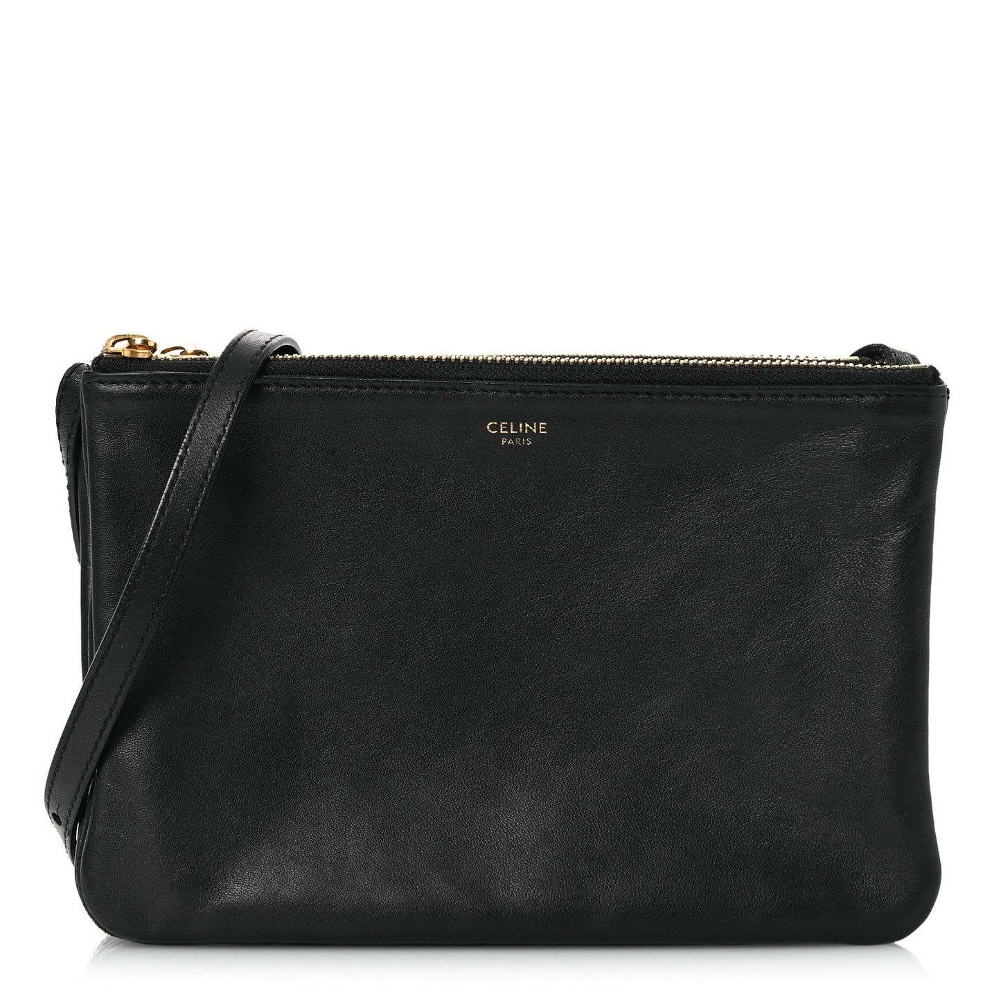 Lambskin Small Trio Crossbody Bag Black