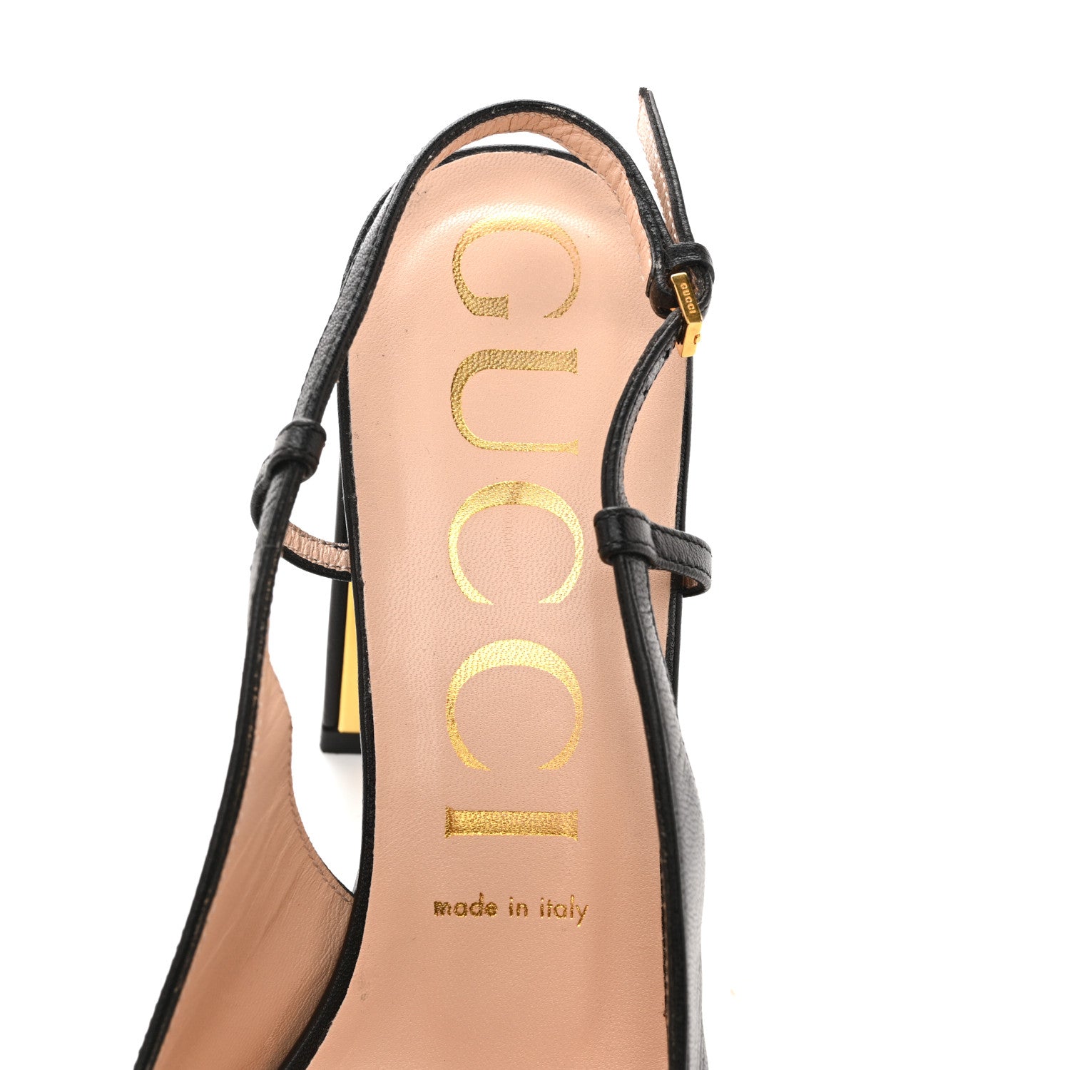 Gucci Malaga Kid Horsebit 75mm Slingback Pumps 40 Black 7 of 13