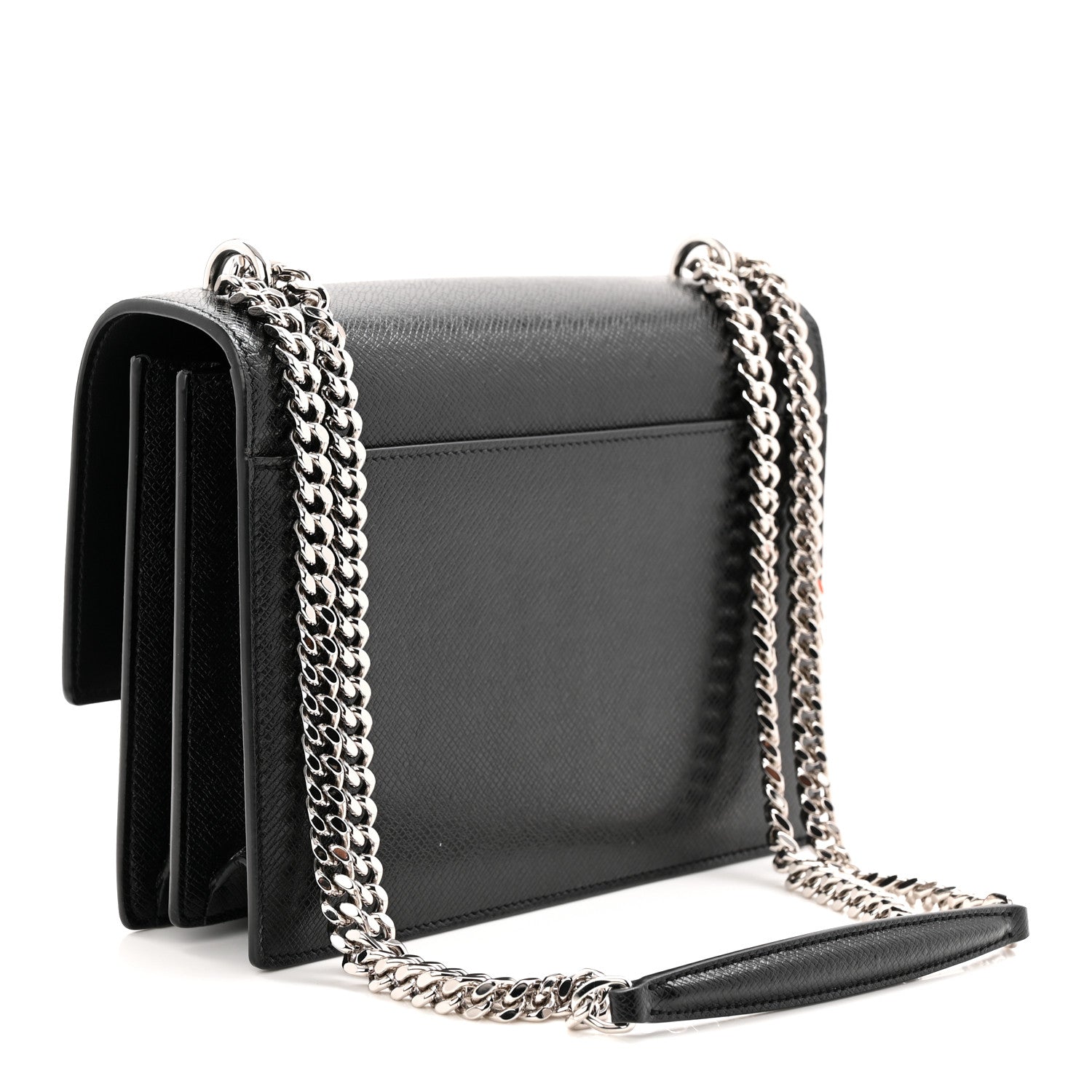 Saint Laurent Coated Bark Calfskin Medium Monogram Sunset Black 3 of 12