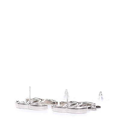 Chanel Crystal CC Starfall Earrings Silver 3 of 4