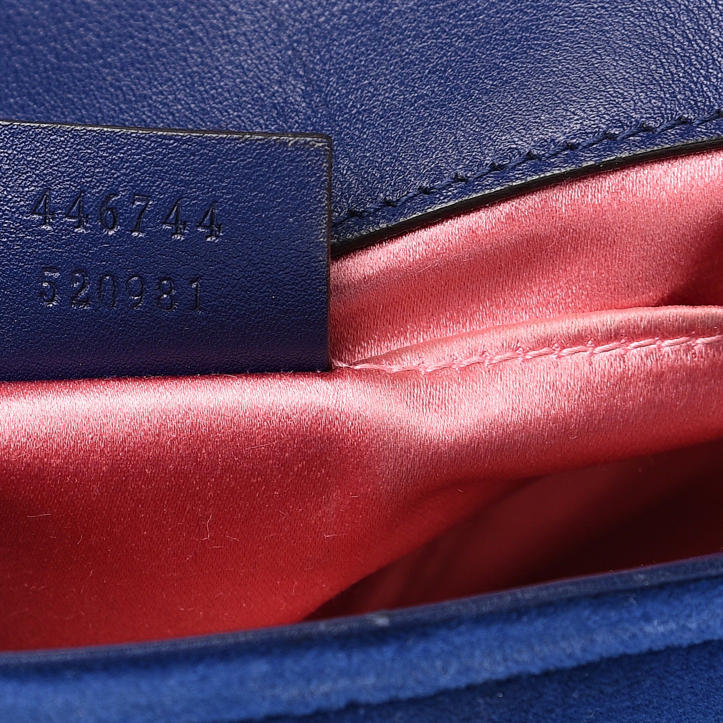 Velvet Matelasse Mini GG Marmont Shoulder Bag Cobalt Blue