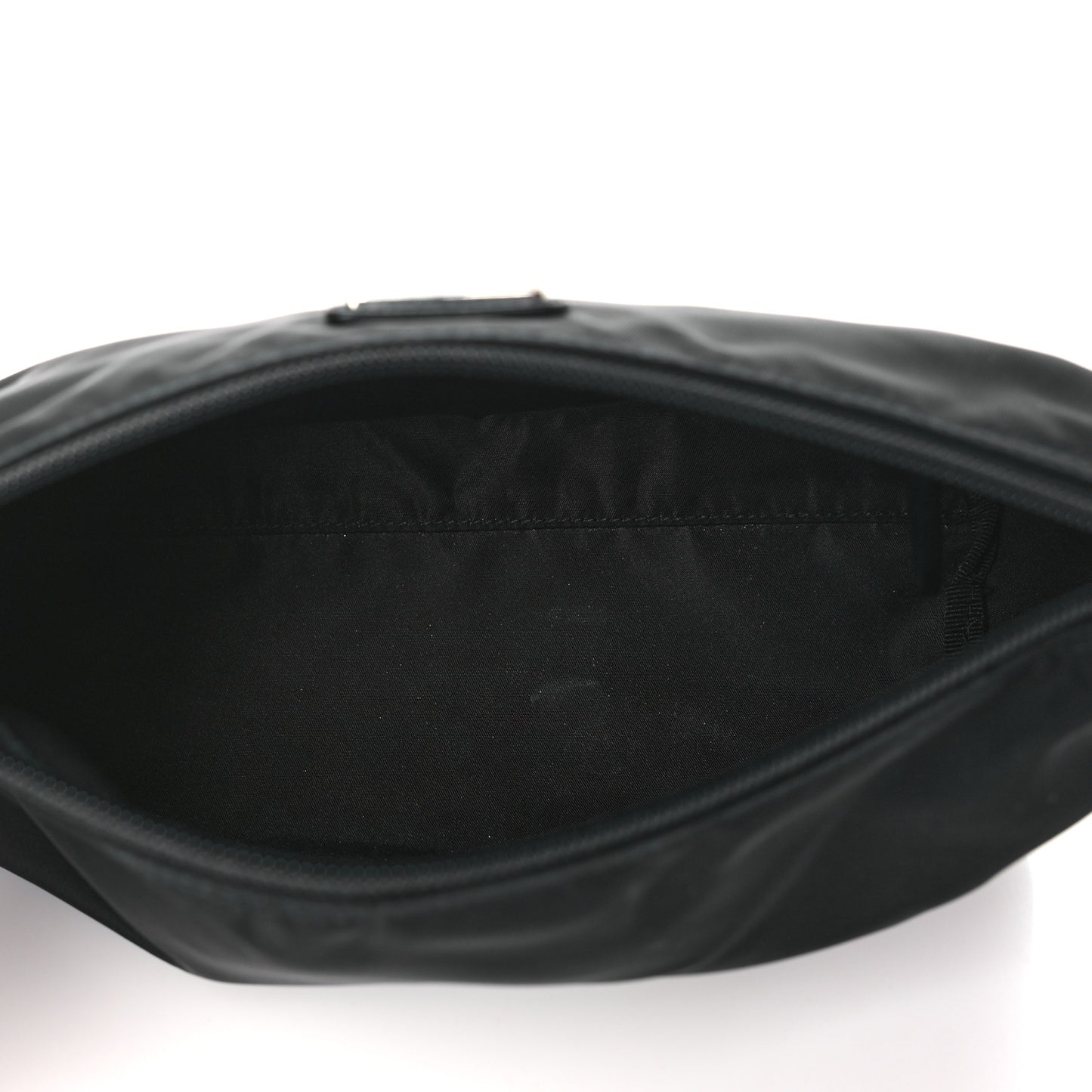 Nylon Tessuto Cosmetic Pouch Black