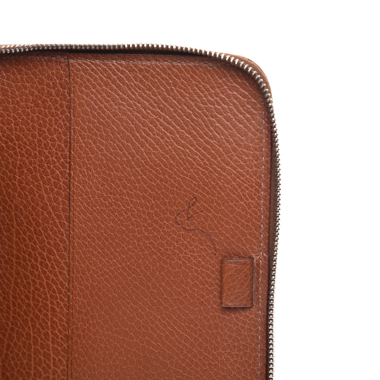Hermes Veau Rodeo Globe Trotter Zip Agenda PM Gold 8 of 10
