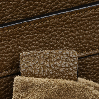 Celine Drummed Calfskin Mini Luggage Moss Green 10 of 10