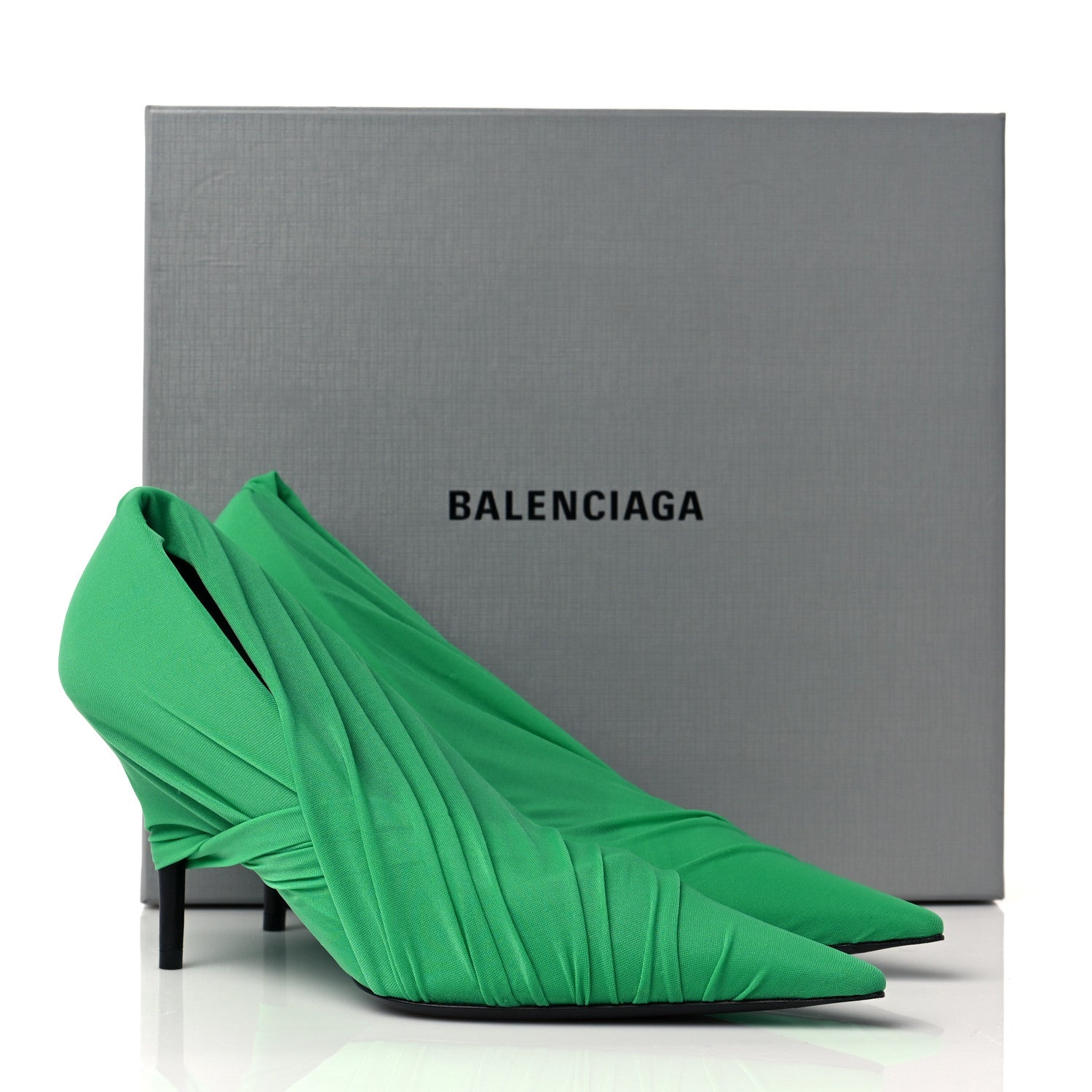 Balenciaga Technical Jersey Knife Pointed Pumps 40 Vert 9 of 9