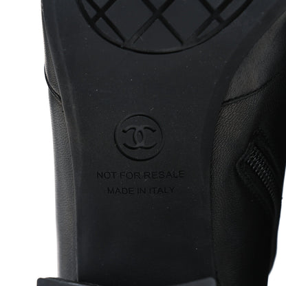 Chanel Stretch Lambskin Cap Toe CC Short Boots 36.5 Black 8 of 10