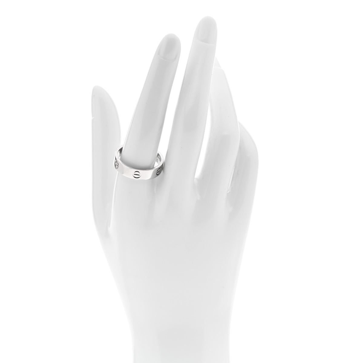 Cartier 18K White Gold 5.5mm LOVE Ring 63 10.25 2 of 5