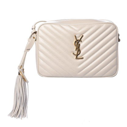 Saint Laurent Calfskin Matelasse Monogram Lou Camera Bag Crema Soft 1 of 10